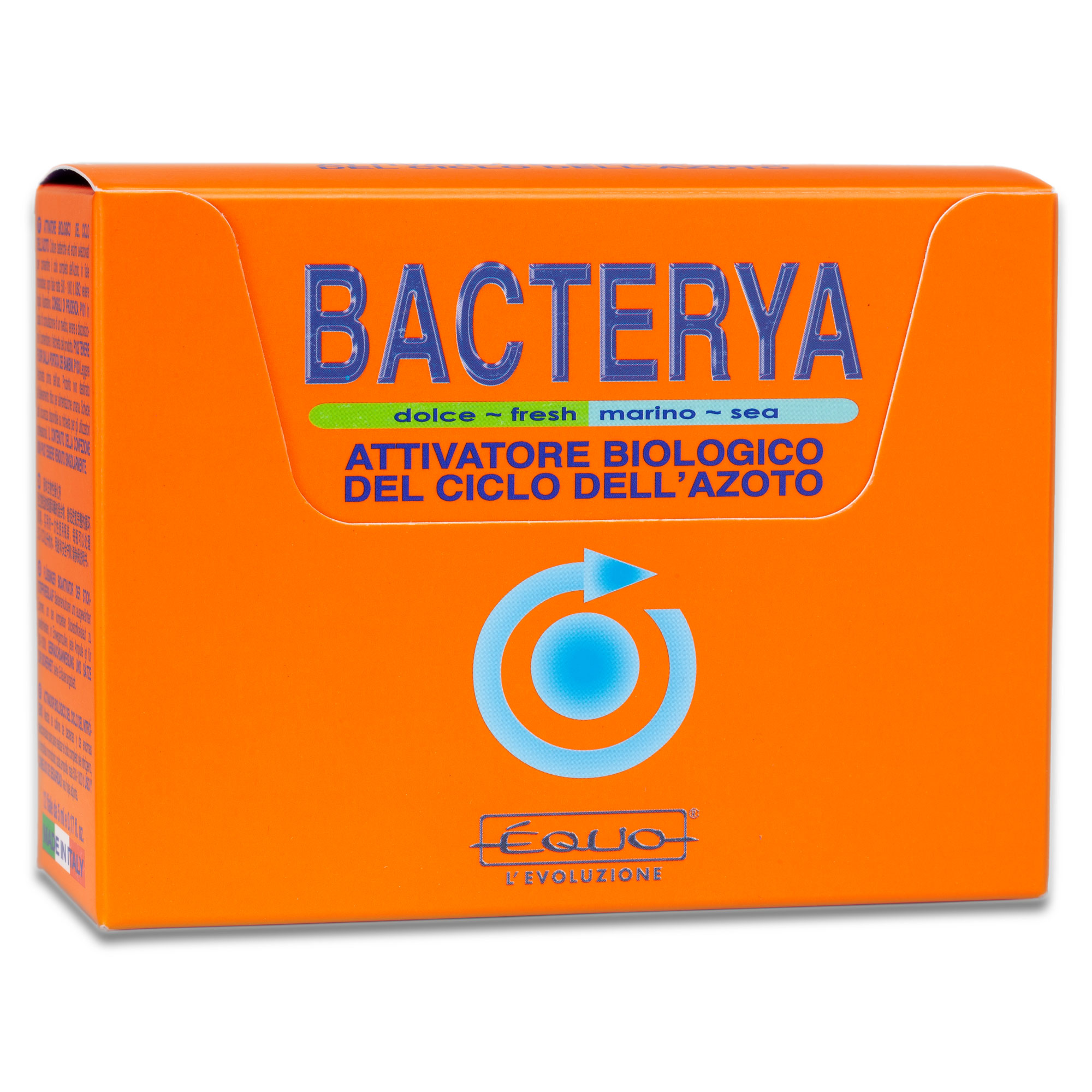 EQUO Bacterya 12 Ampoules accélère le cycle de l\'azote en aquarium d\'eau douce et d\'eau de mer