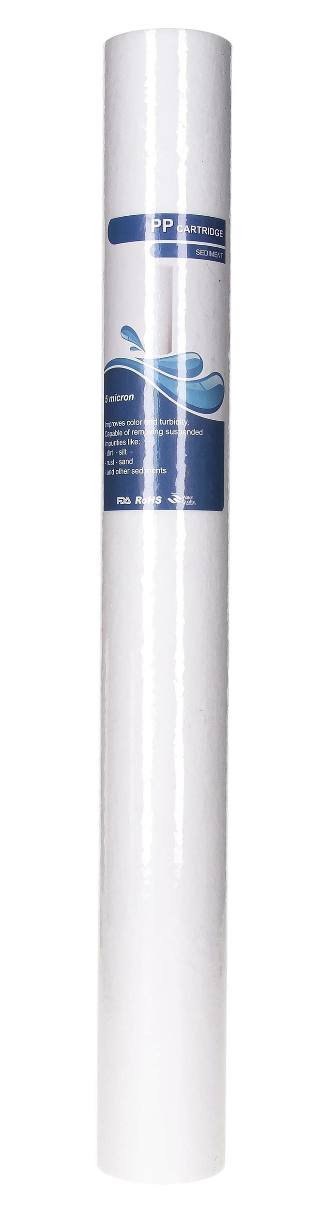 AQUAVIE Cartouche Sédiments 20 à fibre lisse 5 microns pour osmoseur