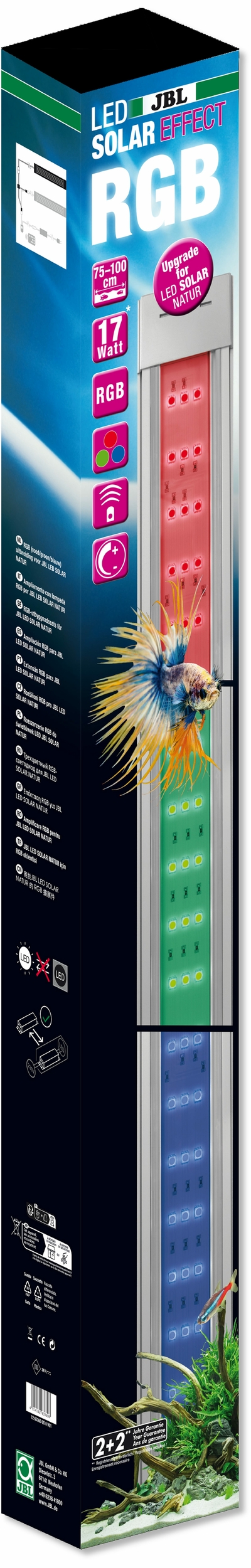 JBL LED Solar Effect G2 17W rampe RGB complémentaire pour aquarium de 85 à 110 cm ou remplace tube T5 39W, 45W et T8 30W