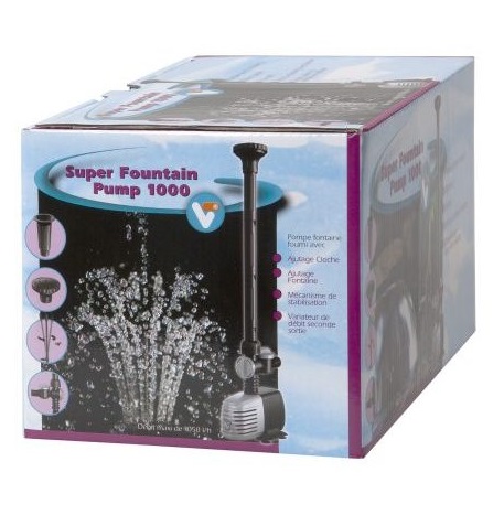 VT Super Fontain Pump 1000 pompe de bassin 1050 L/h avec jet pour fontaine