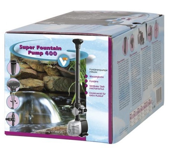 VT Super Fontain Pump 400 pompe de bassin 480 L/h avec jet pour fontaine