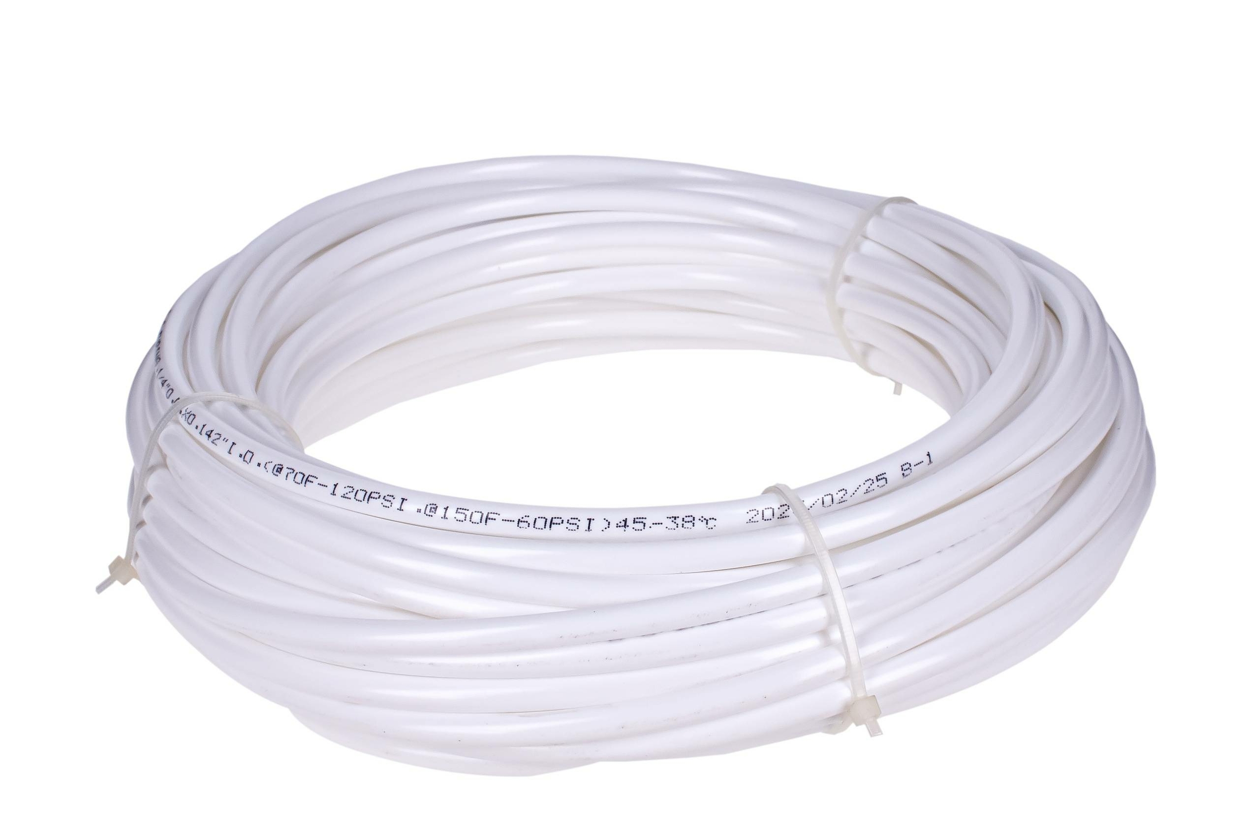AQUAVIE Tubing Blanc en polyéthylène diamètre 1/4 - Longueur du tuyau 20 m