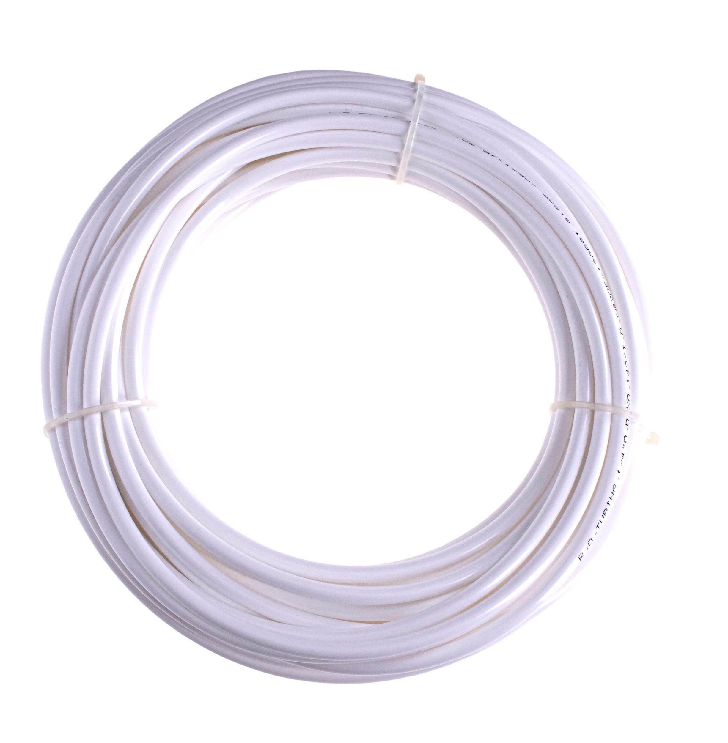 AQUAVIE Tubing Blanc en polyéthylène diamètre 1/4 - Longueur du tuyau 100 m