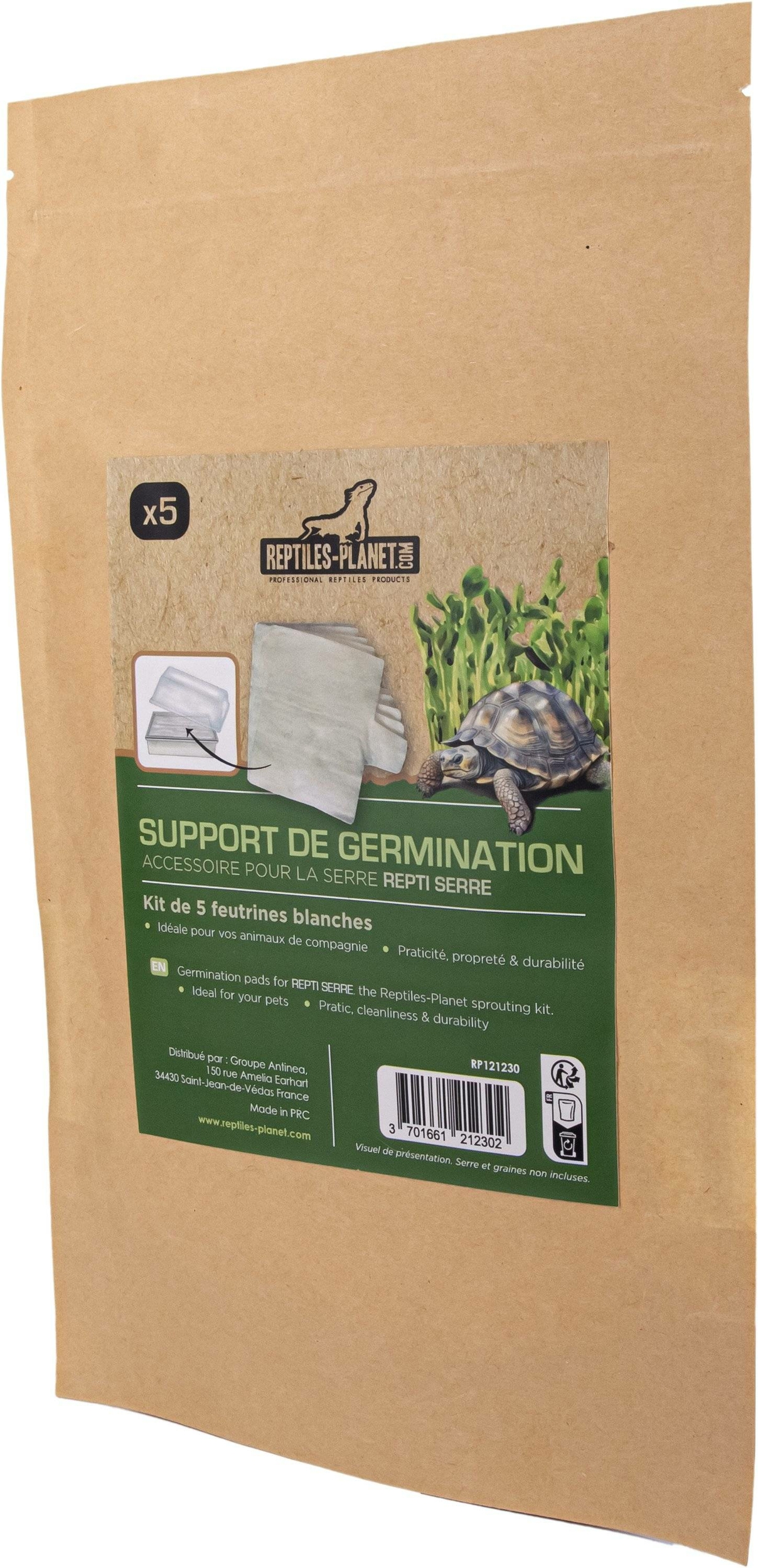 REPTILES PLANET Repti Serre Recharge Pad lot de 5 feutrines de germination pour Repti Serre