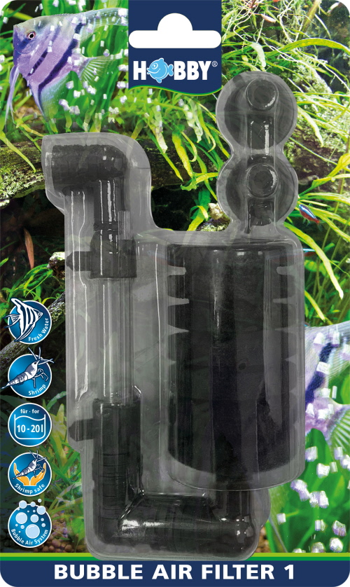 HOBBY Bubble Air Filter 1 filtre à éponge fonctionnant à air idéal pour aquarium de 10 à 20 L