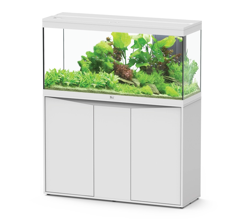 AQUATLANTIS Splendid Ultra 120 x 40 x 61 cm Blanc 293 L aquarium équipé avec meuble à portes