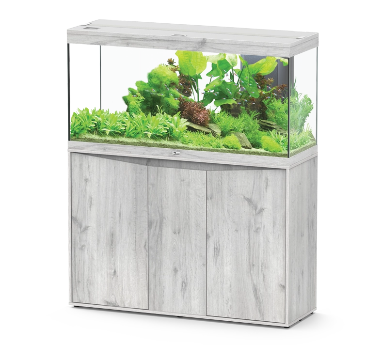 AQUATLANTIS Splendid Ultra 120 x 40 x 61 cm couleur Chêne Blanc 293 L aquarium équipé avec meuble à portes