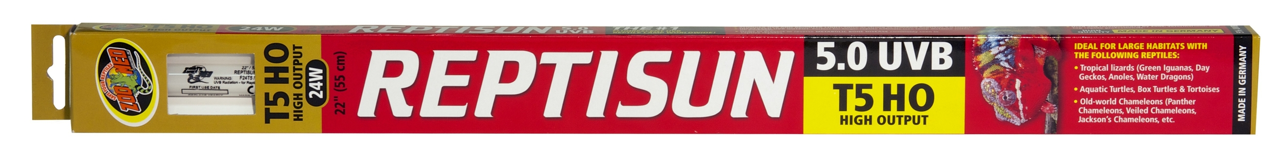 ZOOMED ReptiSun T5 HO 5% UV-B 24W 55 cm tube néon pour reptiles