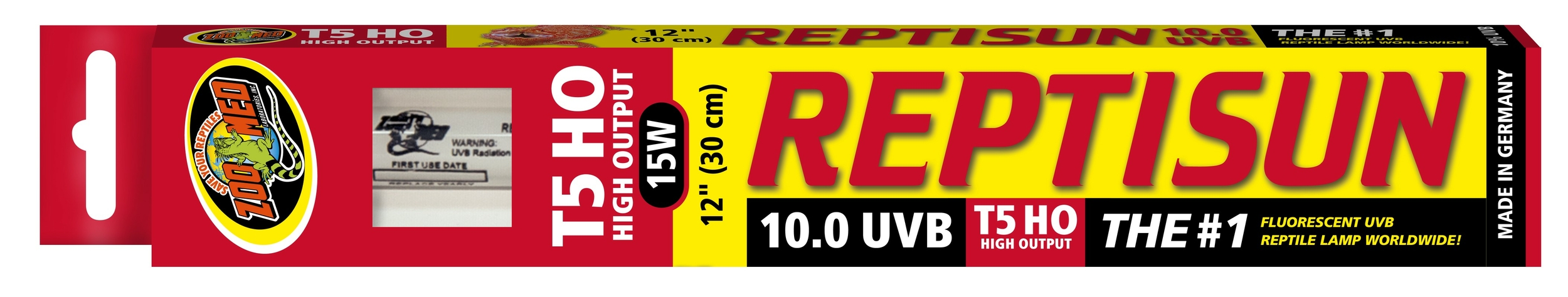 ZOOMED ReptiSun T5 HO 10% UV-B 15W 30 cm tube néon pour reptiles