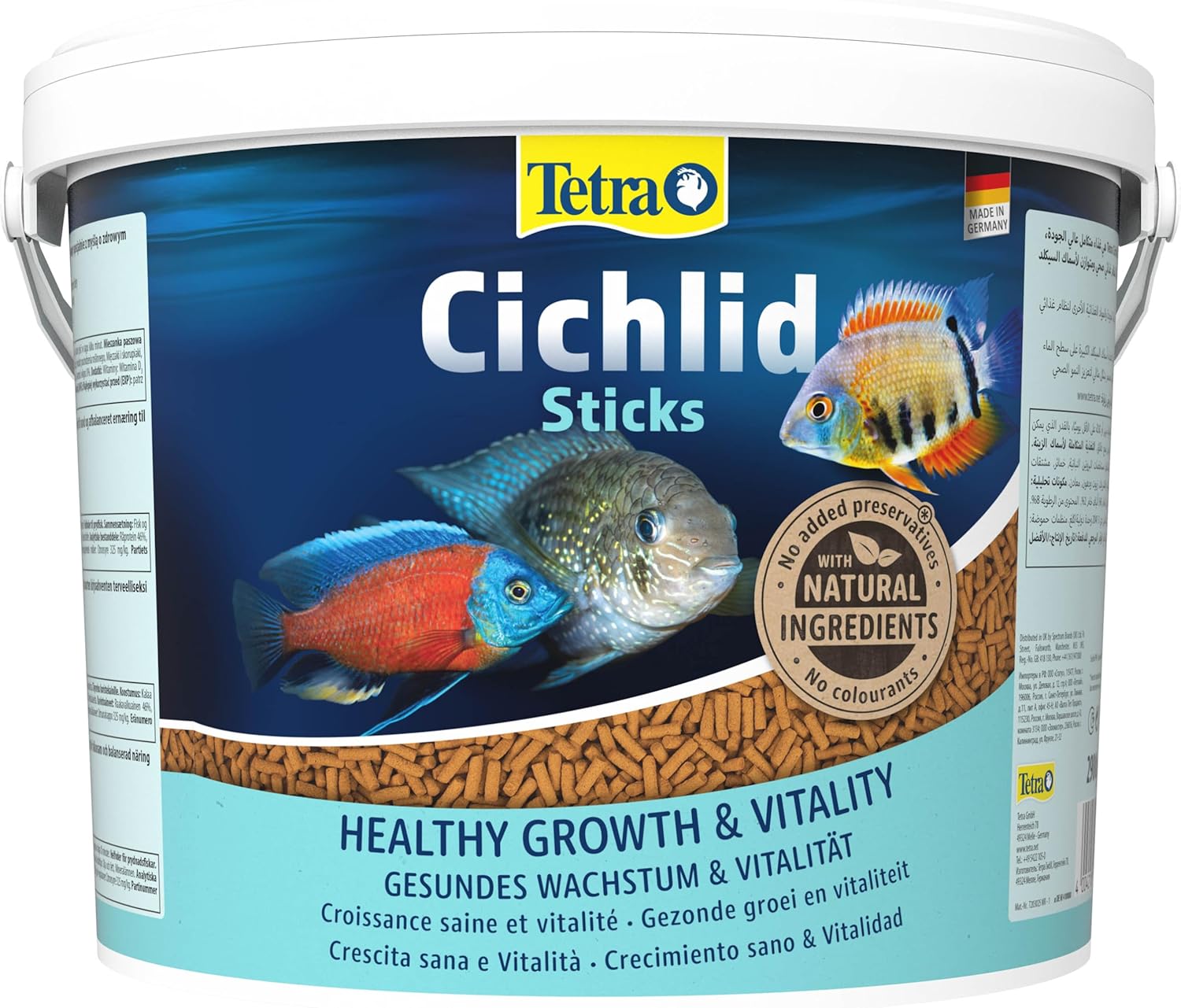 TETRA Cichlid Sticks 10L aliment complet en sticks pour tous les grands Cichlidés