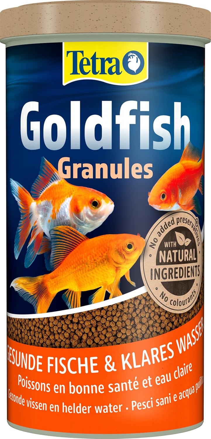 TETRA GoldFish Granules 1 L aliment complet en granulés flottants pour tous les poissons rouges et d\'eau froide