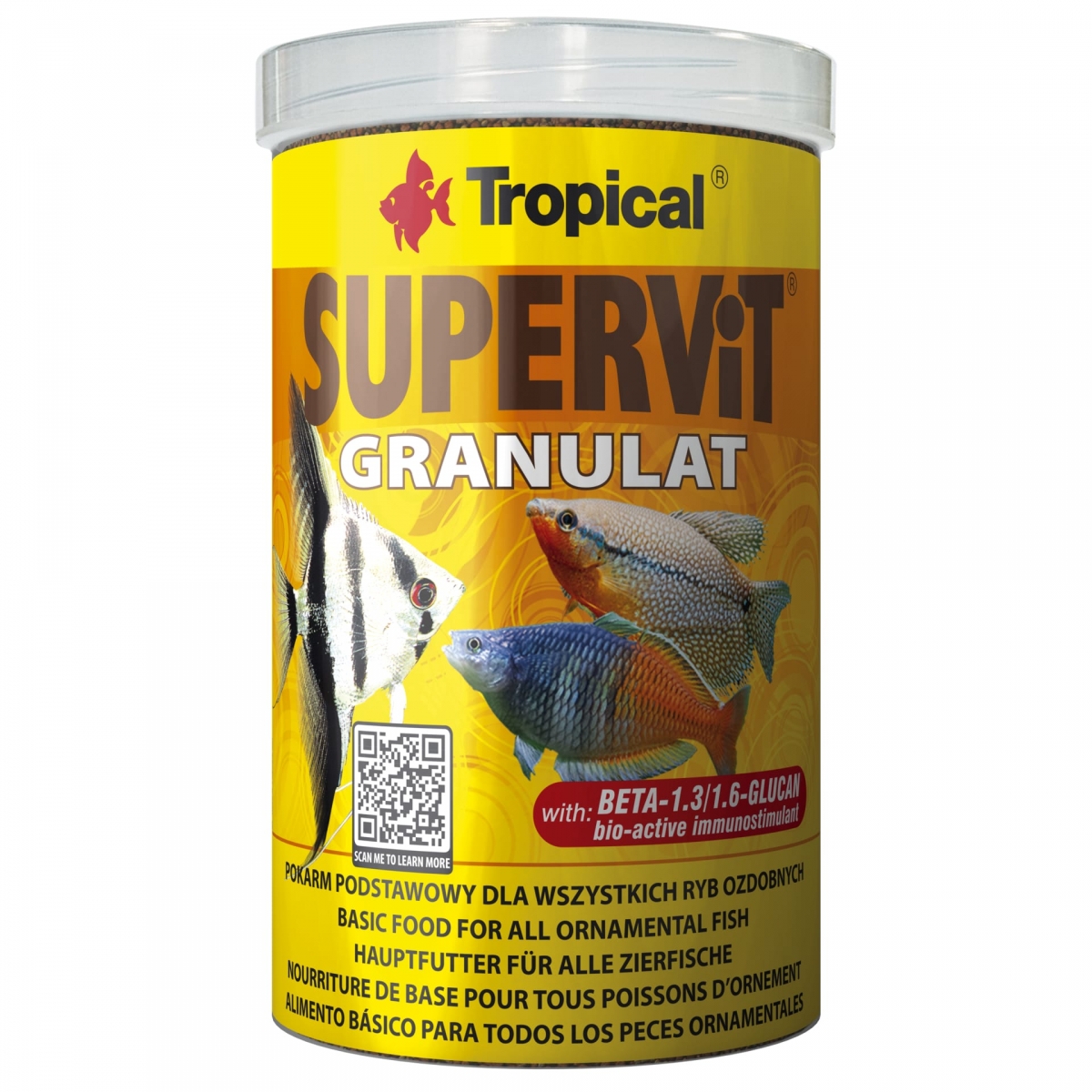 TROPICAL Supervit Granulat 1L nourriture de base en granulés à multi ingrédients avec beta-glucan