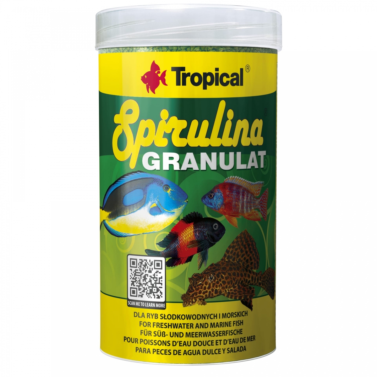 TROPICAL Spirulina Granulat 250ml nourriture en granulée végétale avec algues spirulina