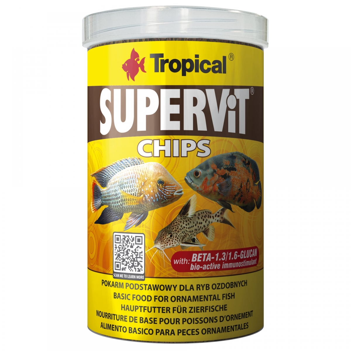 TROPICAL Supervit Chips 1L chips descendants à multi ingrédients pour poissons d\'ornement