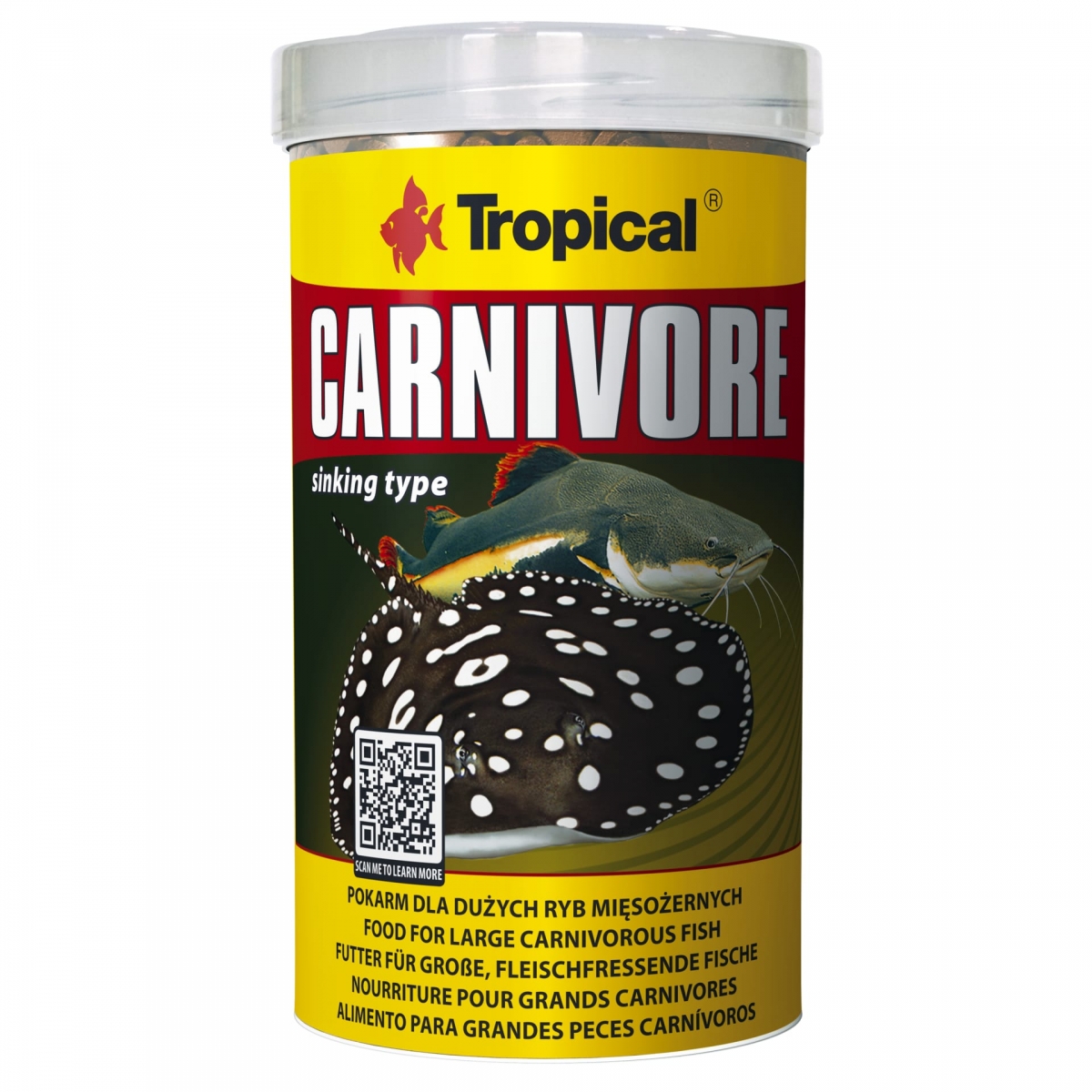 TROPICAL Carnivore 500ml nourriture pour grands poissons carnivores