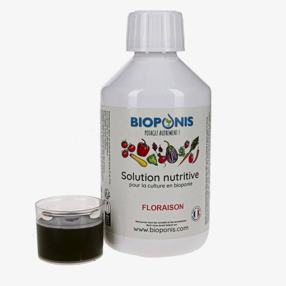 BIOPONIS Solution nutritive Floraison 250 ml engrais organique pour culture en bioponie