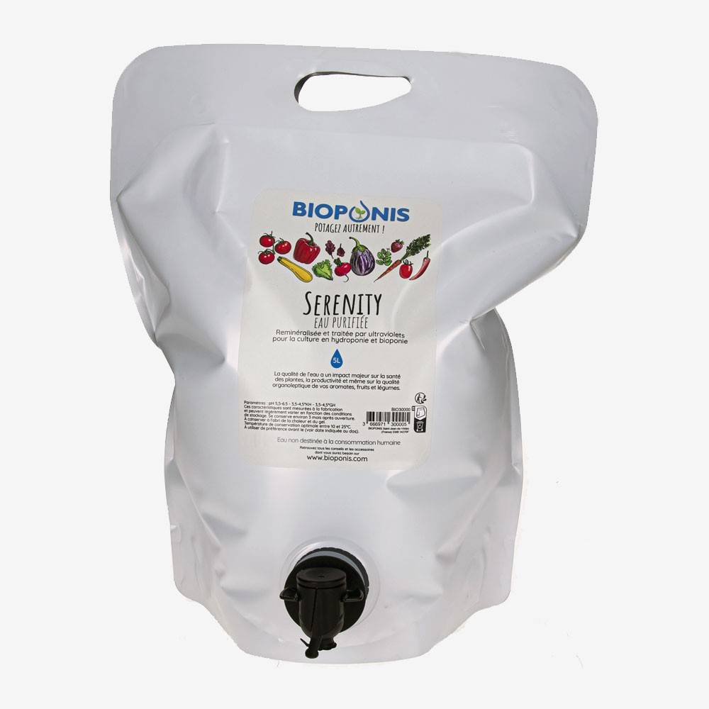 BIOPONIS Serenity 5L au purifiée pour culture en bioponie