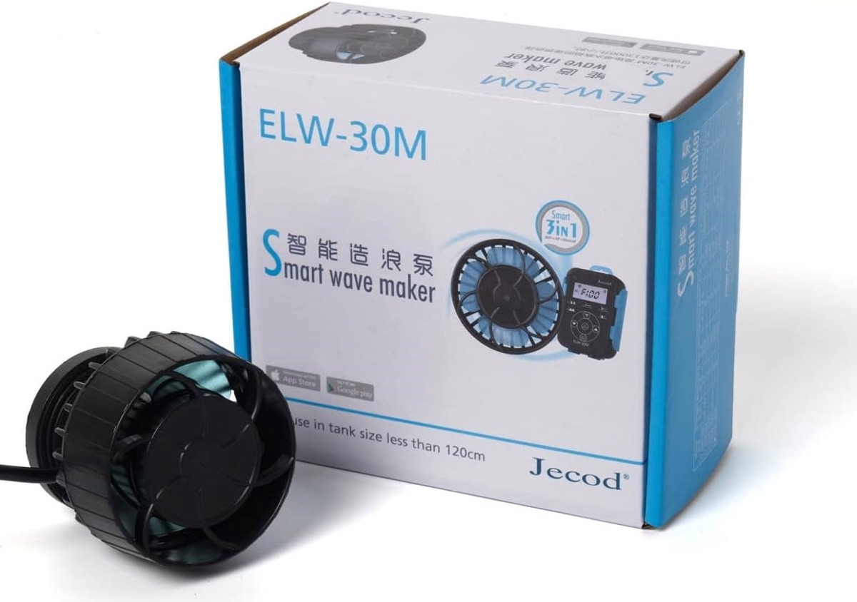 JEBAO ELW-30 pompe de brassage à ondes sinusoïdales avec flux extra-large jusqu\'à 13000 L/h et contrôleur BlueTooth