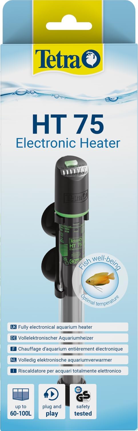 TETRA HT 75 Electronic chauffage 75W pour aquarium de 60 à 100 L avec régulateur électronique intégré