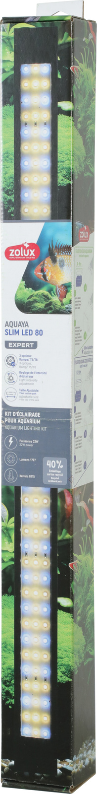 ZOLUX Aquaya Slim LED 80 cm 22W rampe d\'éclairage eau douce à poser ou en remplacement d\'un tube néon T8 ou T5