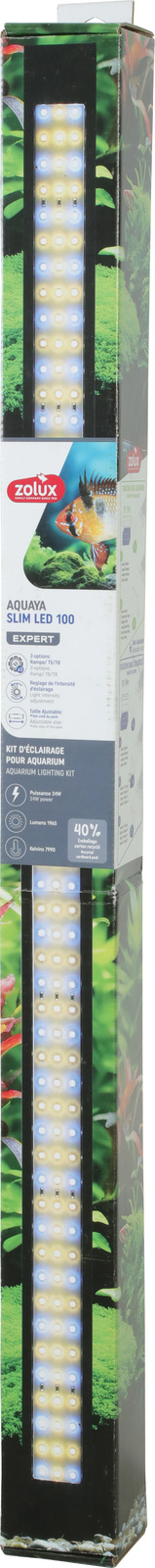 ZOLUX Aquaya Slim LED 100 cm 24W rampe d\'éclairage eau douce à poser ou en remplacement d\'un tube néon T8 ou T5