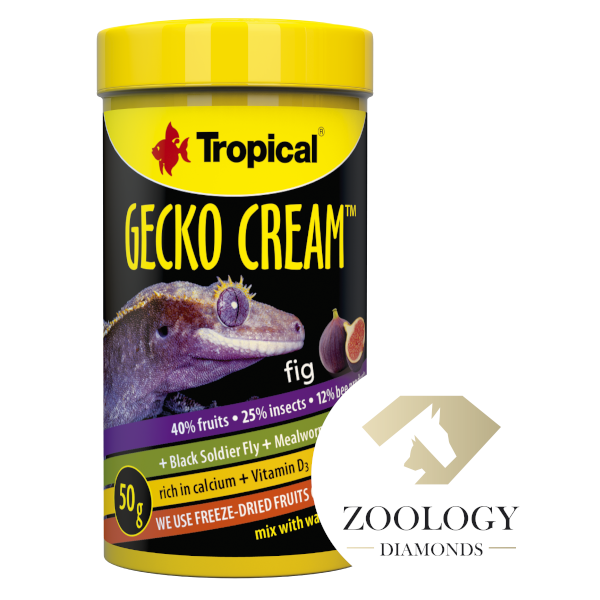 TROPICAL Gecko Cream Fig 100 ml nourriture avec Figue et insectes pour reptiles frugivores et insectivores