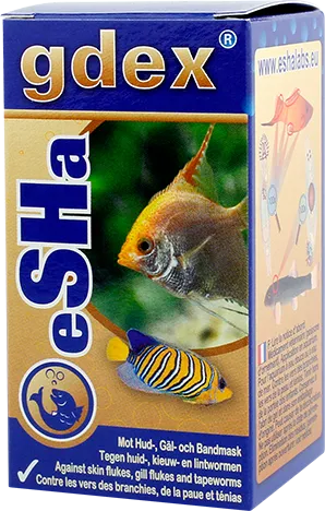 ESHA gdex 20 ml traitement contre les vers plats, de la peau, des branchies et ténias en eau douce et eau de mer