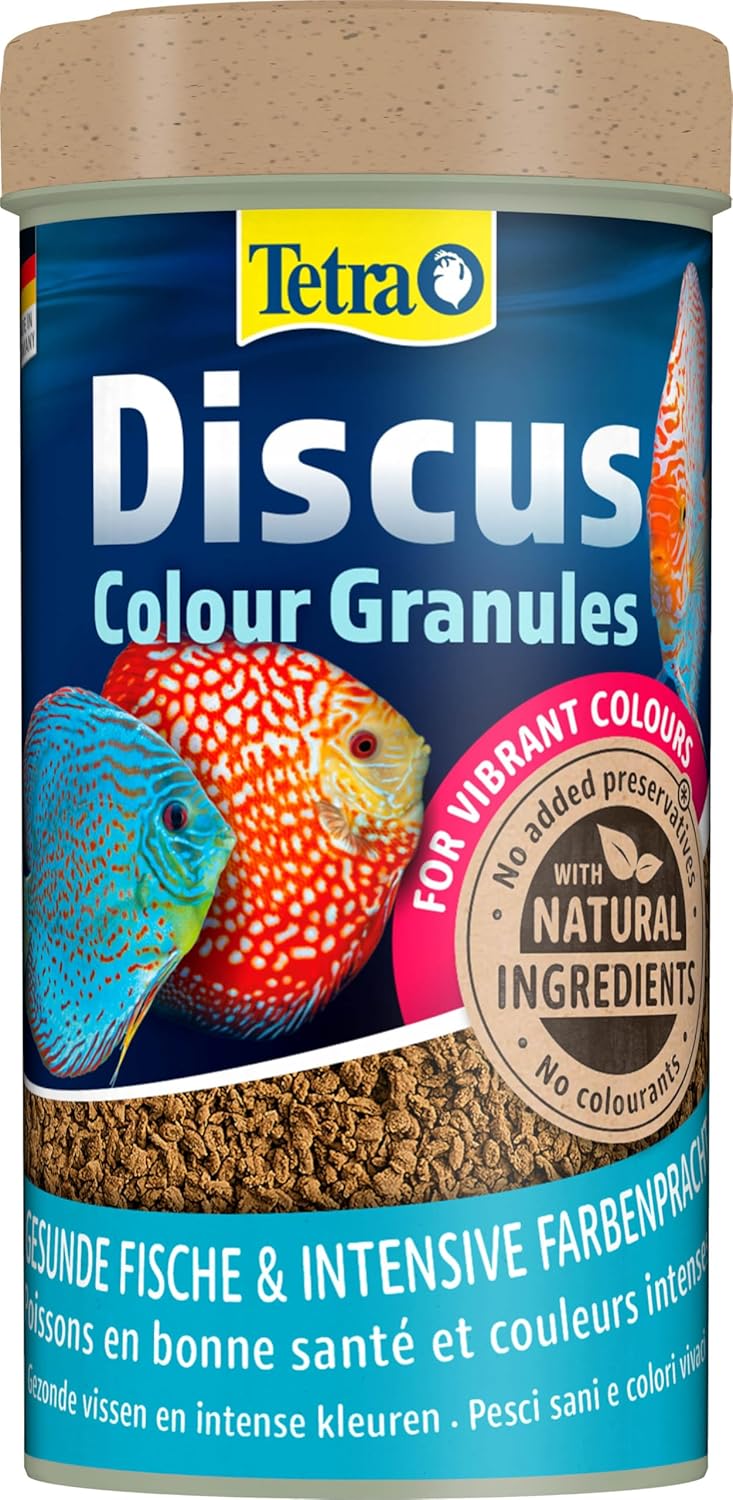 TETRA Discus Colour 250 ml aliment complet en granulés rehaussant la couleur des Discus et autres Cichlidés