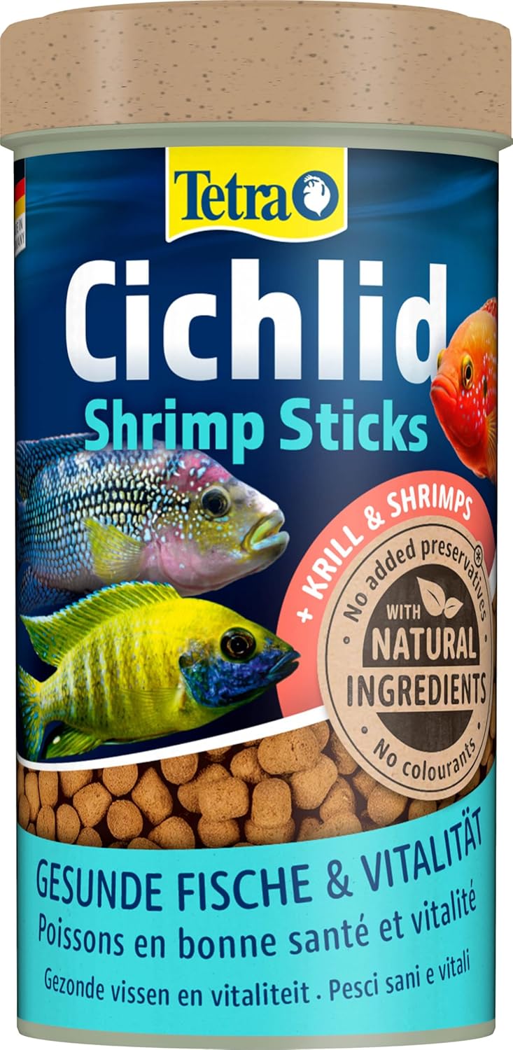 TETRA Cichlid Shrimp Sticks 250 ml nourriture en bâtonnets riche en krill et crevettes pour Cichlidés carnivores