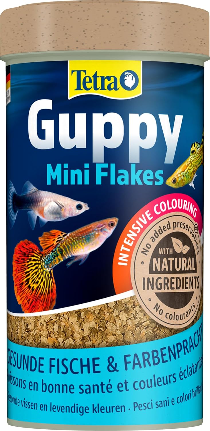 TETRA Guppy Mini Flakes 250 ml aliment complet en flocons pour tous les guppies