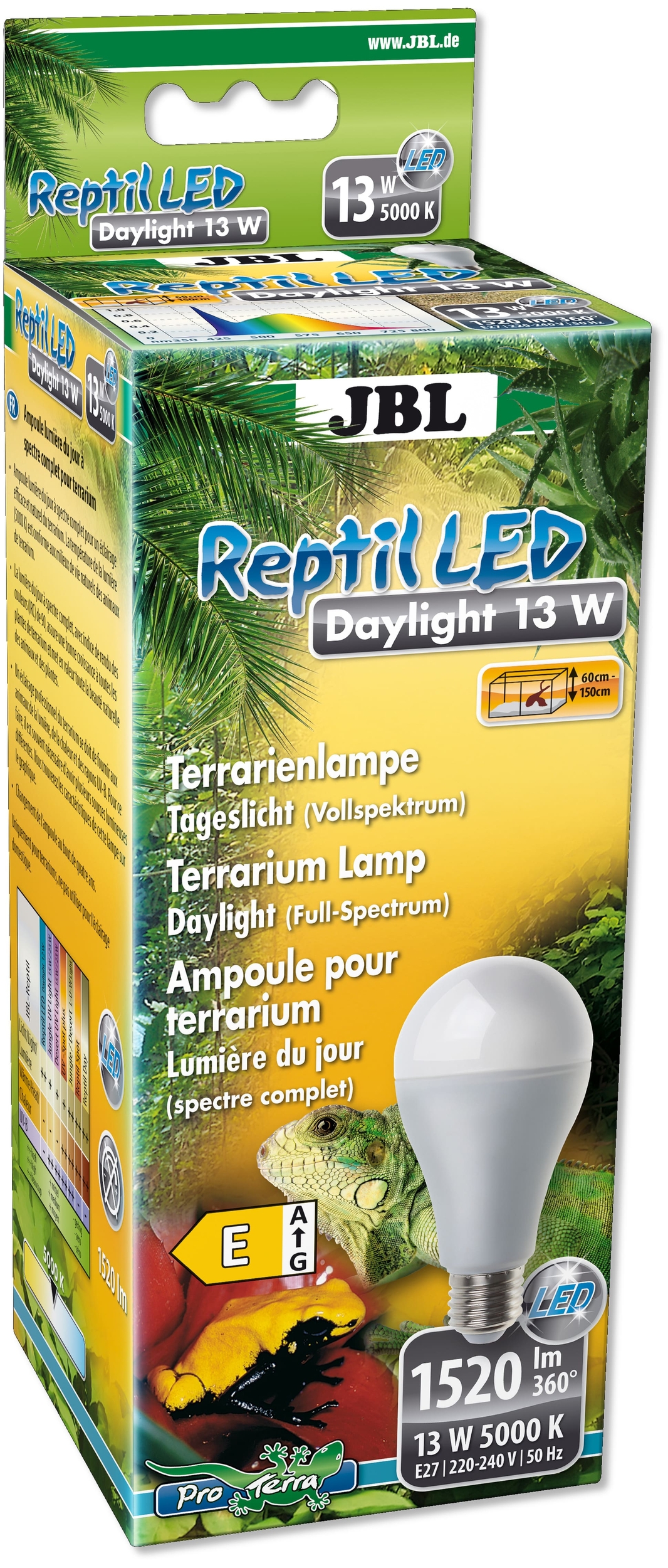 JBL Reptil LED Daylight 13W ampoule LED lumière du jour à spectre complet pour terrarium