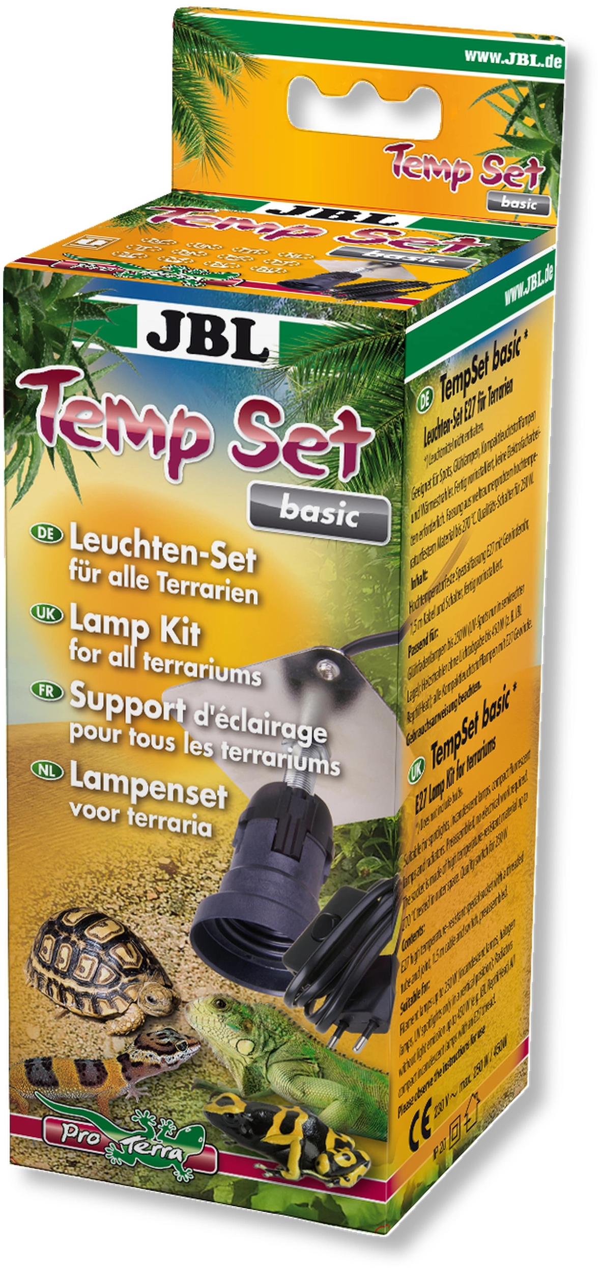 JBL Temp Set Basic support d\'éclairage avec douille E27 pour lampe de terrarium