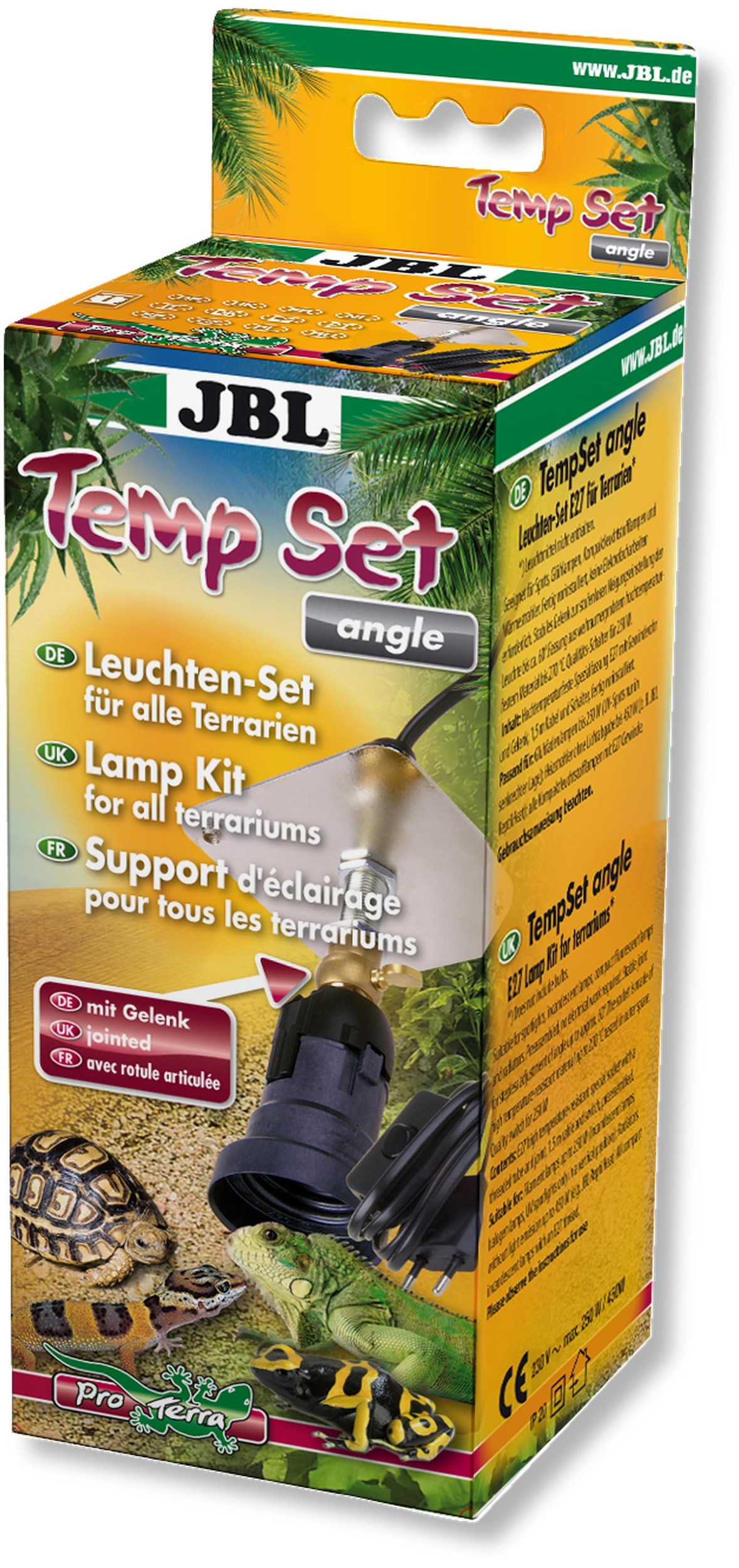 JBL Temp Set Angle support d\'éclairage avec douille E27 articulée pour lampe de terrarium
