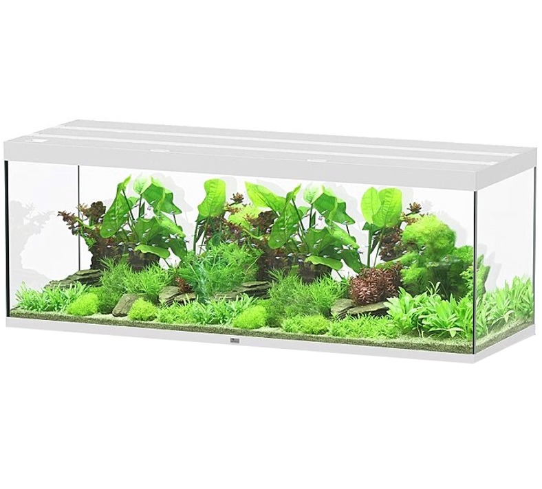 AQUATLANTIS Sublime Ultra 200x70 RGBW EF 199 x 69 x 74 cm Blanc Haute Brillance aquarium équipé 1016 L