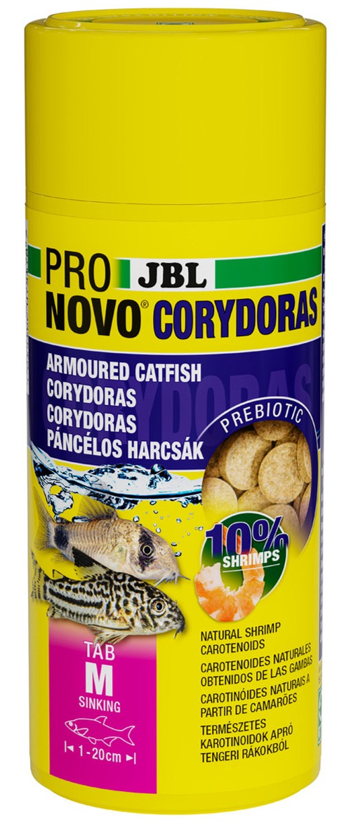 JBL ProNovo Corydoras Tab M 250 ml nourriture en comprimés alimentaires pour Callichthyidés de 1 à 20 cm