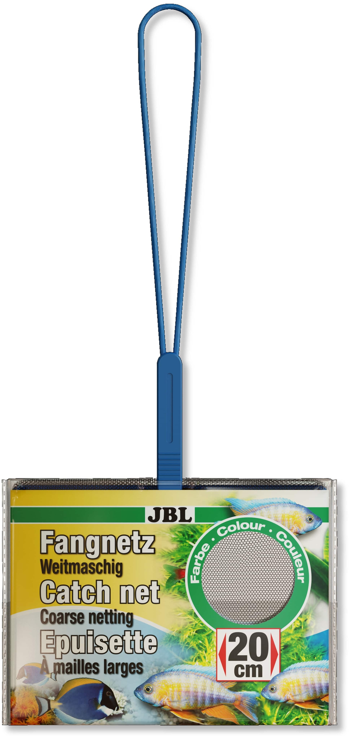 JBL Épuisette Prémium 20 cm à maille Large et filet noir pour aquarium