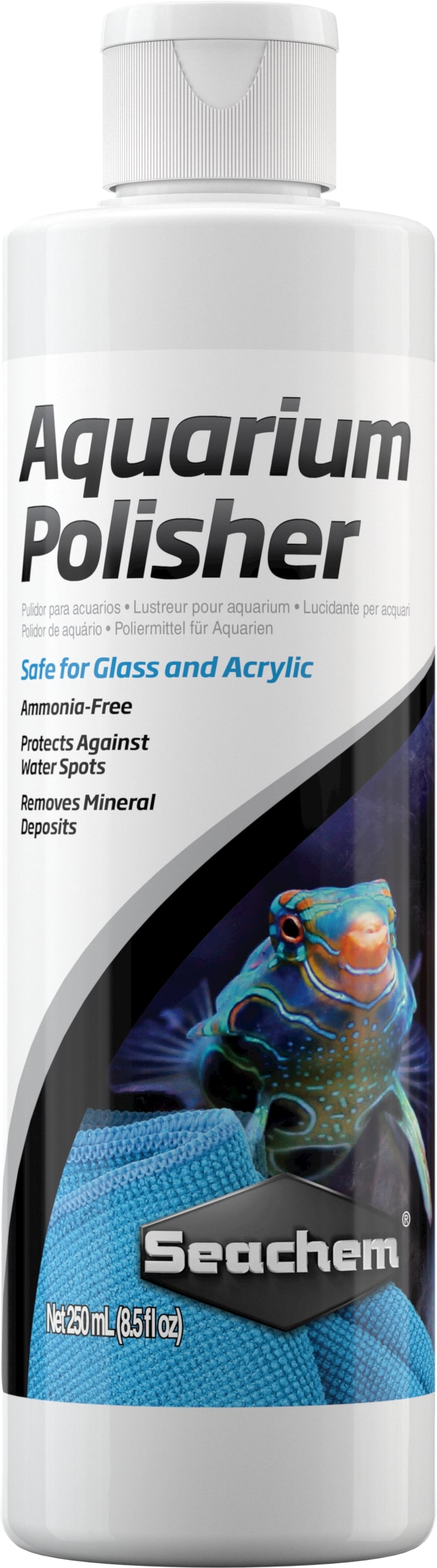 SEACHEM Aquarium Polisher 250 ml produit de polissage pour vitre en verre, acrylique et autres surfaces