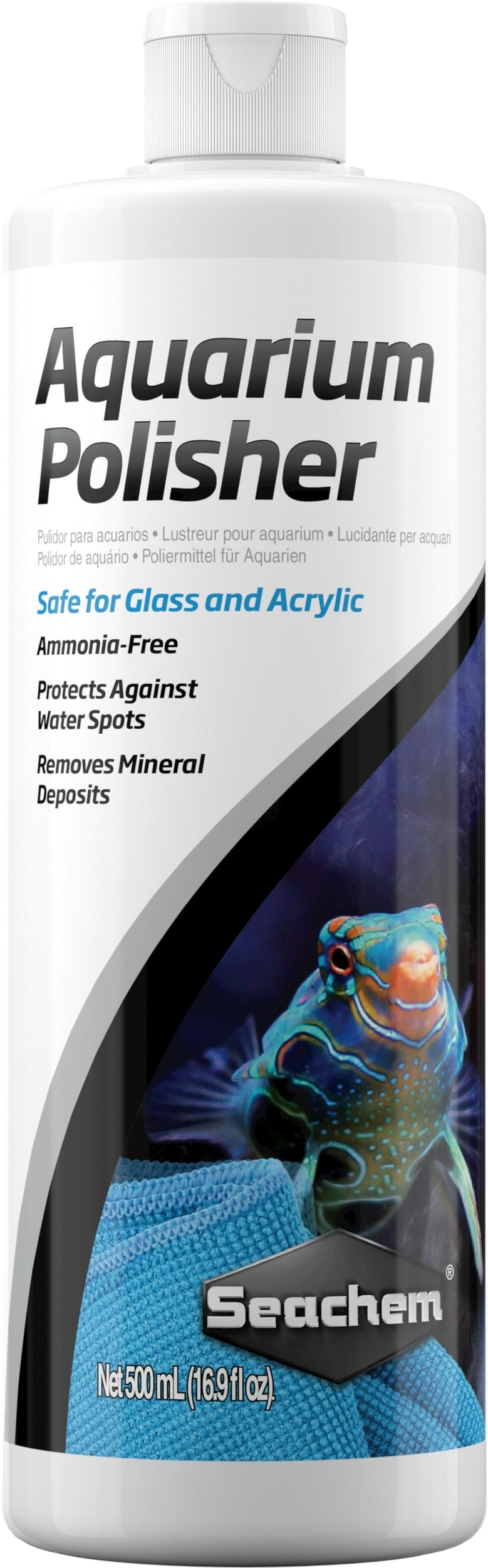 SEACHEM Aquarium Polisher 500 ml produit de polissage pour vitre en verre, acrylique et autres surfaces