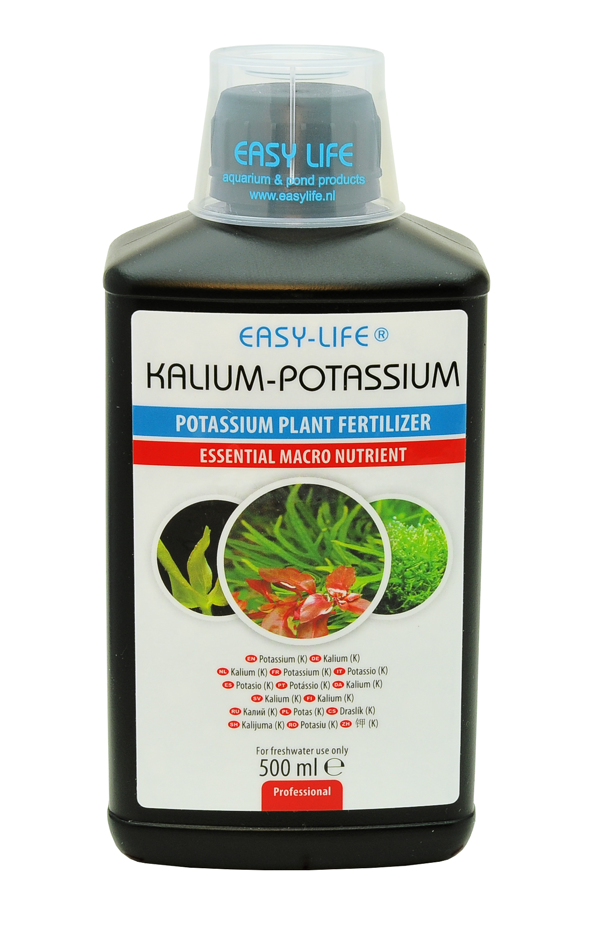 EASY-LIFE Kalium 500ml apports en potassium pour les plantes d\'aquariums. Traite 5000 litres d\'eau douce.
