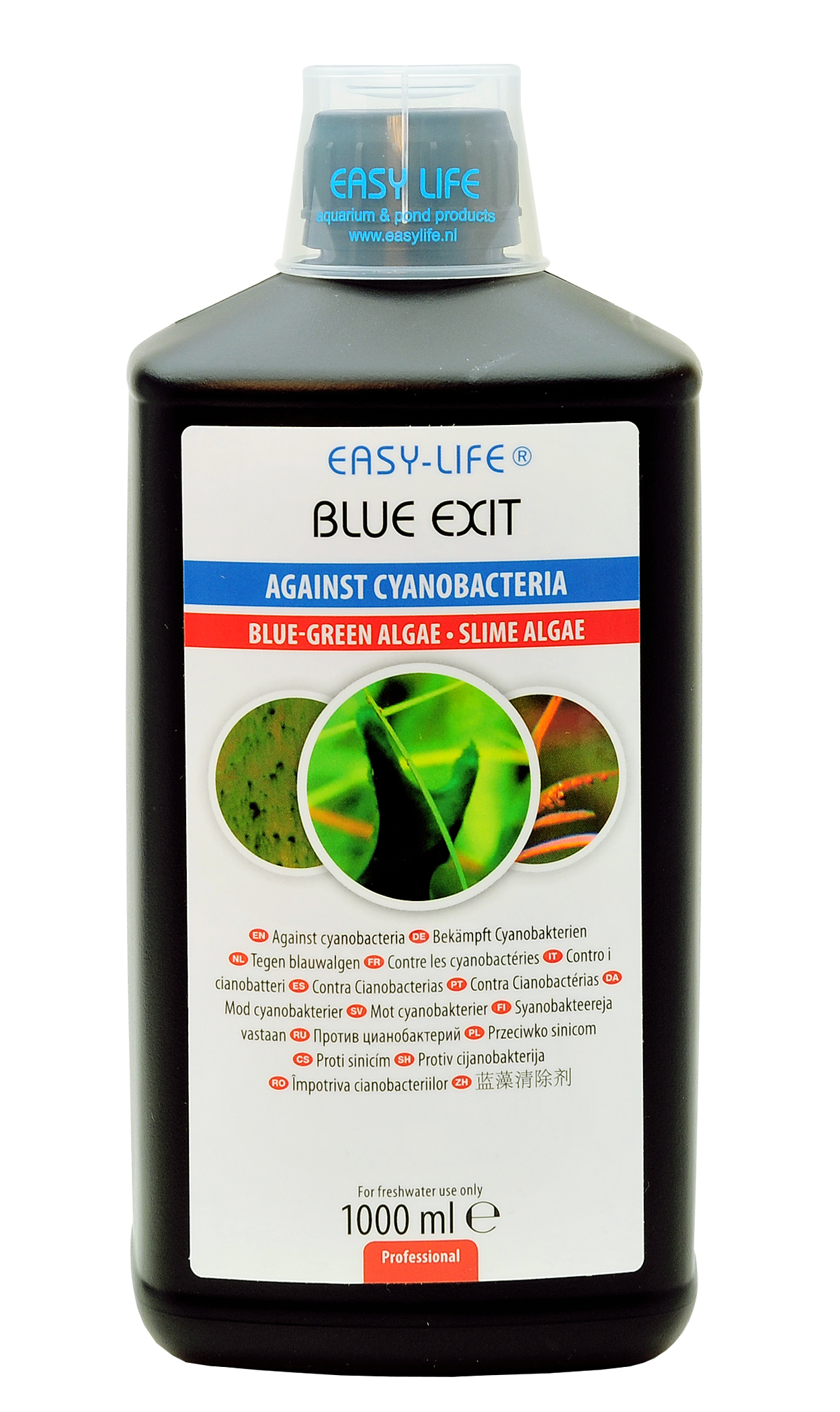 EASY-LIFE Blue Exit 1 L élimine les algues bleues ou Cyanobactéries en aquariums d\'eau douce jusqu\'à 1600 L