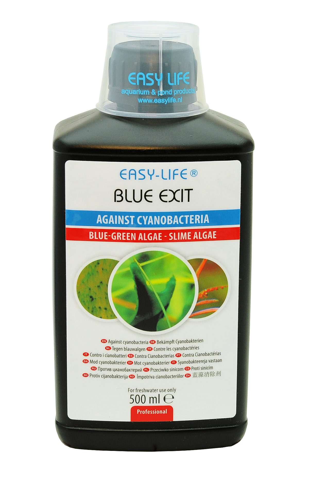 EASY-LIFE Blue Exit 500ml élimine les algues bleues ou Cyanobactéries en aquariums d\'eau douce jusqu\'à 800 L