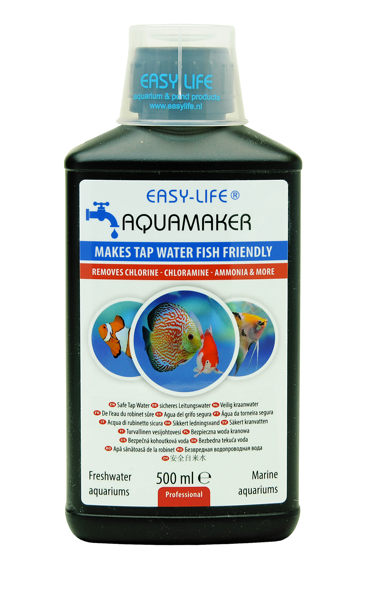 EASY-LIFE AquaMaker 500 ml puissant conditionneur d\'eau à action rapide pour aquarium. Traite jusqu\'à 2500L