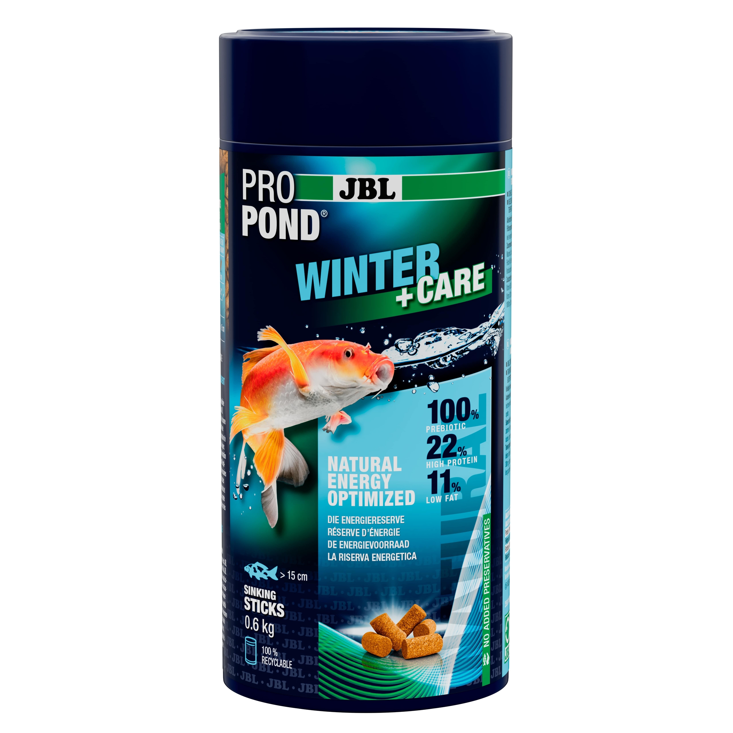 JBL ProPond Winter + Care 0,6 Kg nourriture spéciale Hiver en sticks coulants pour poissons de bassin de plus de 15 cm
