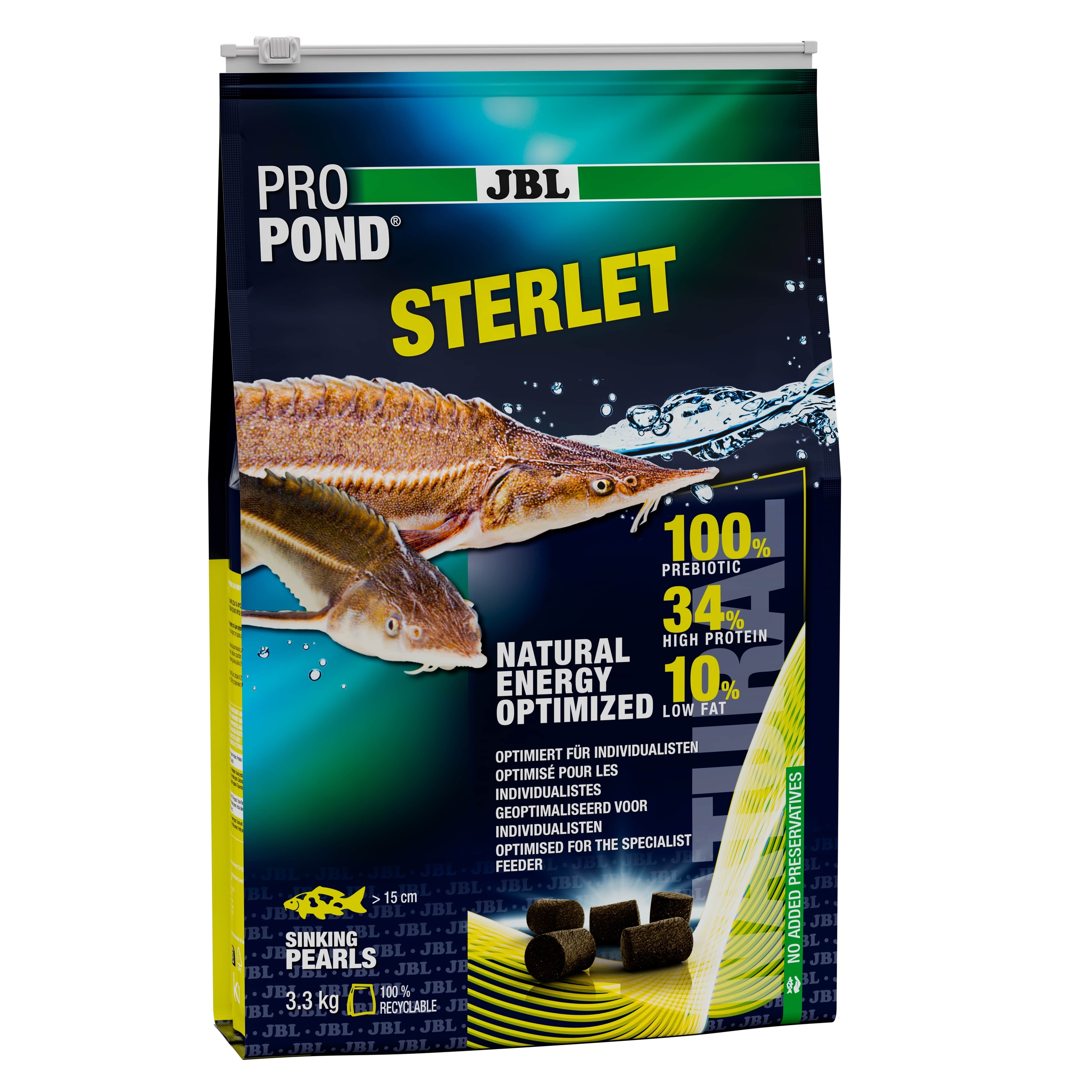 JBL ProPond Sterlet 3,3 Kg nourriture en sticks coulants pour Esturgeons de plus de 15 cm