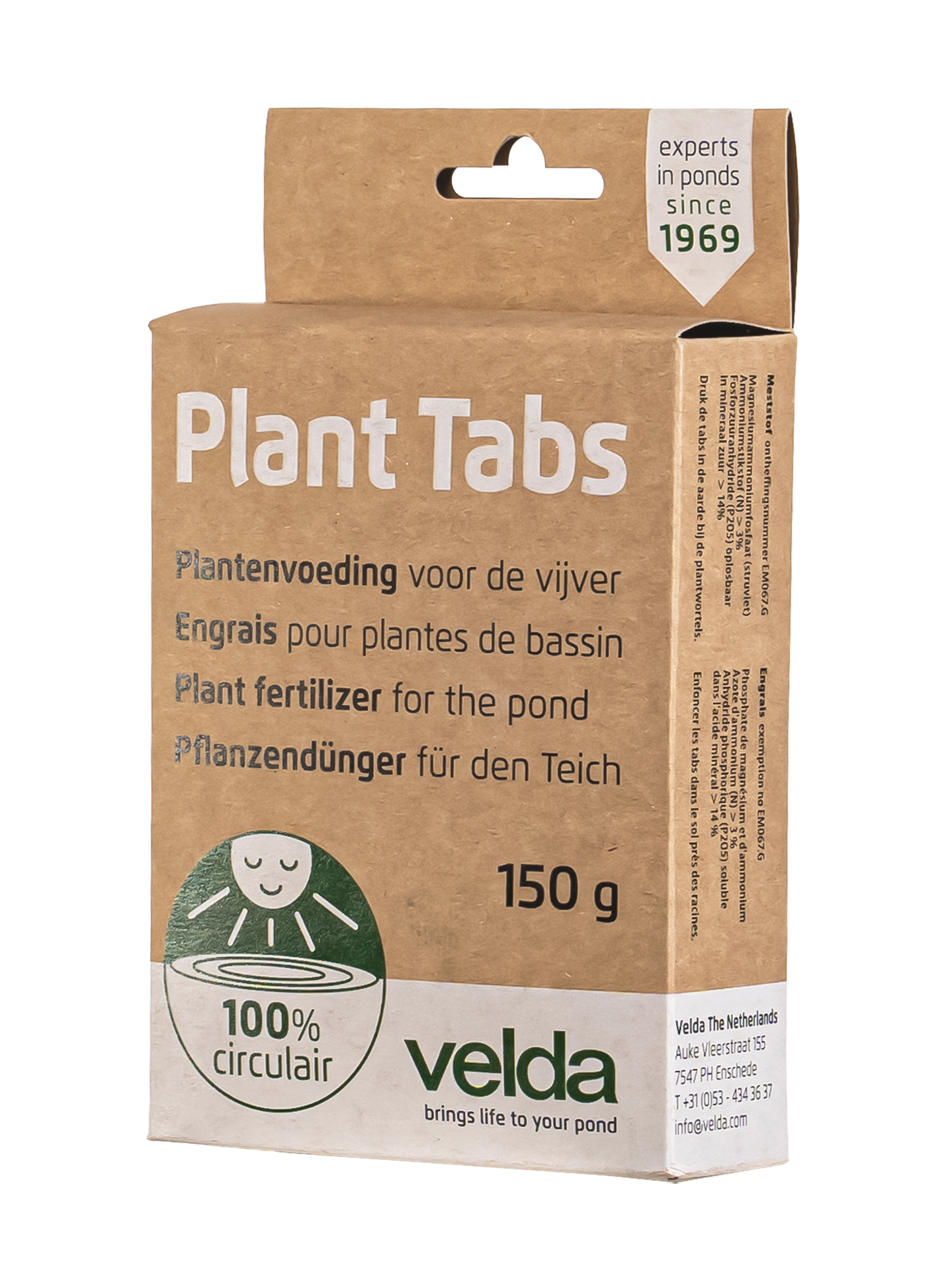 VELDA Plant Tabs 150 gr engrais naturel à libération prolongée pour plantes de bassins