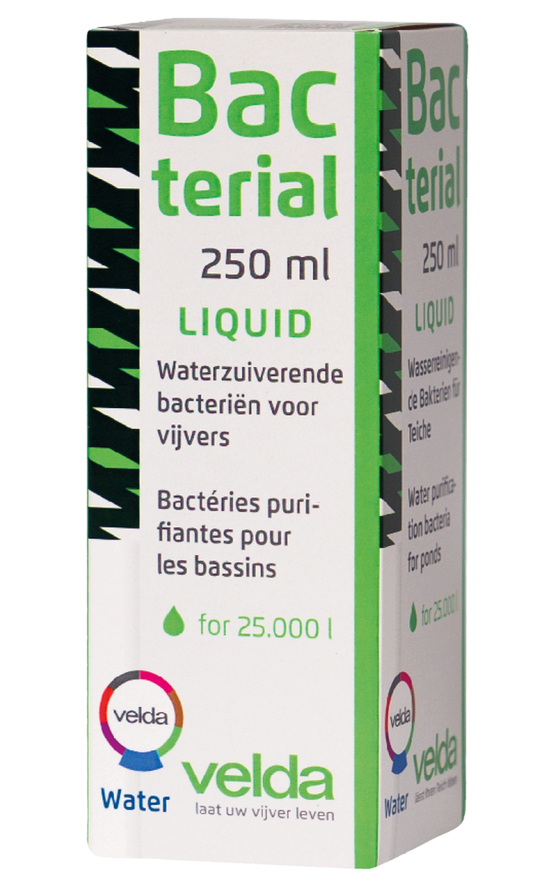 VELDA Bacterial Liquid 250 ml bactéries purifiantes pour bassin de jardin jusqu\'à 25000 L