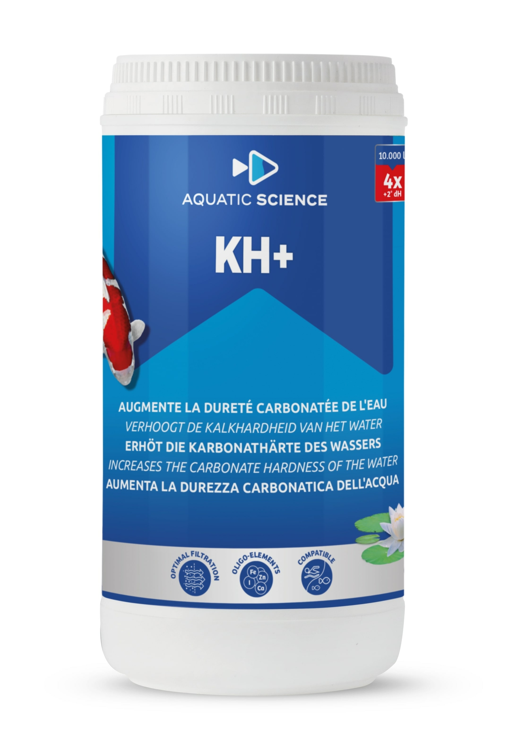 AQUATIC SCIENCE KH+ 1 Kg sels minéraux pour augmenter la dureté carbonatée de l\'eau en bassin