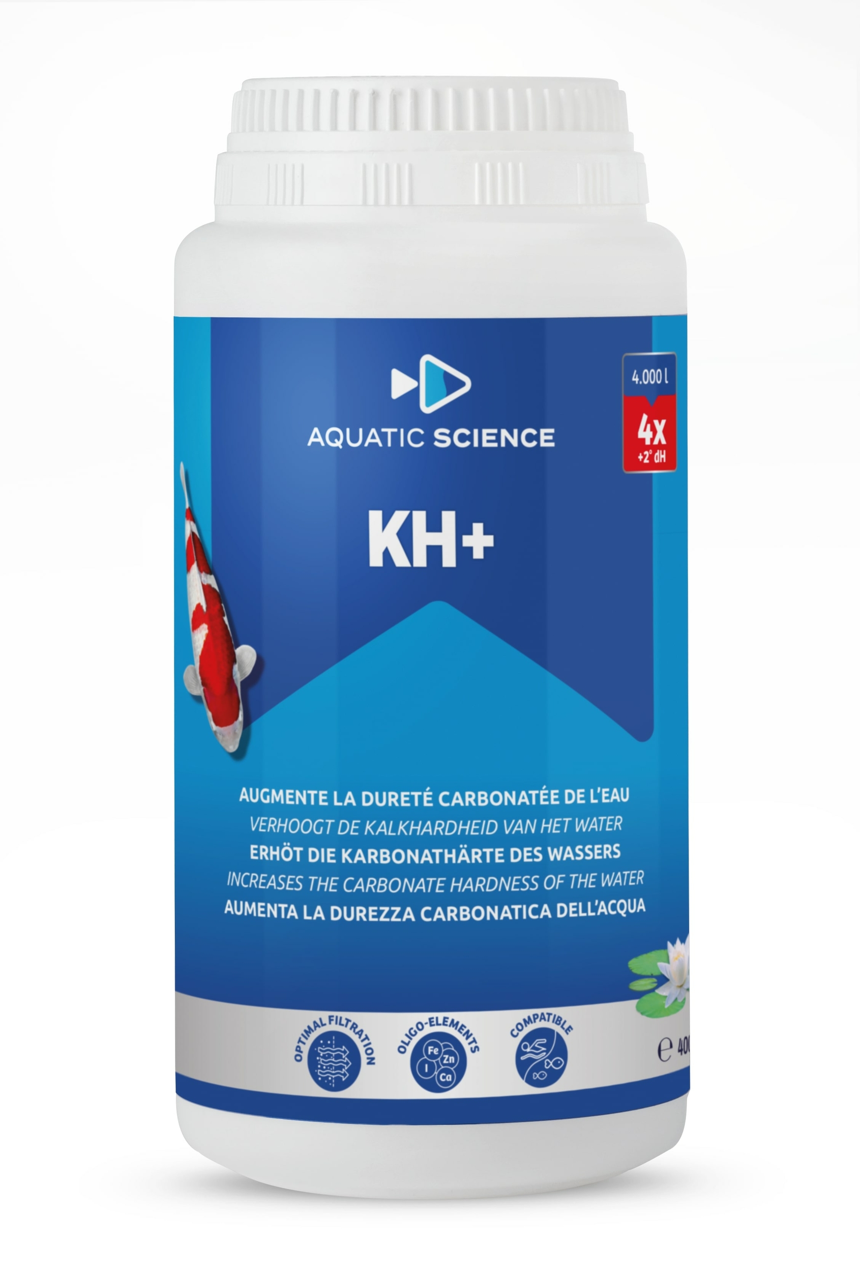 AQUATIC SCIENCE KH+ 400 gr sels minéraux pour augmenter la dureté carbonatée de l\'eau en bassin