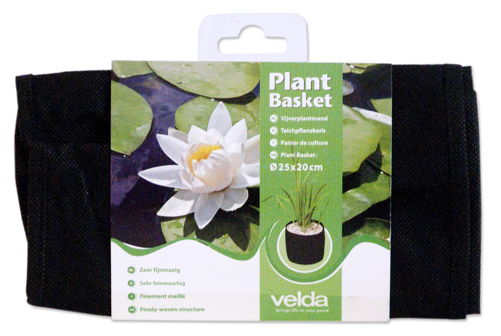 VELDA Plant Basket 25 cm x 20 cm panier de culture rond pour plante de bassin