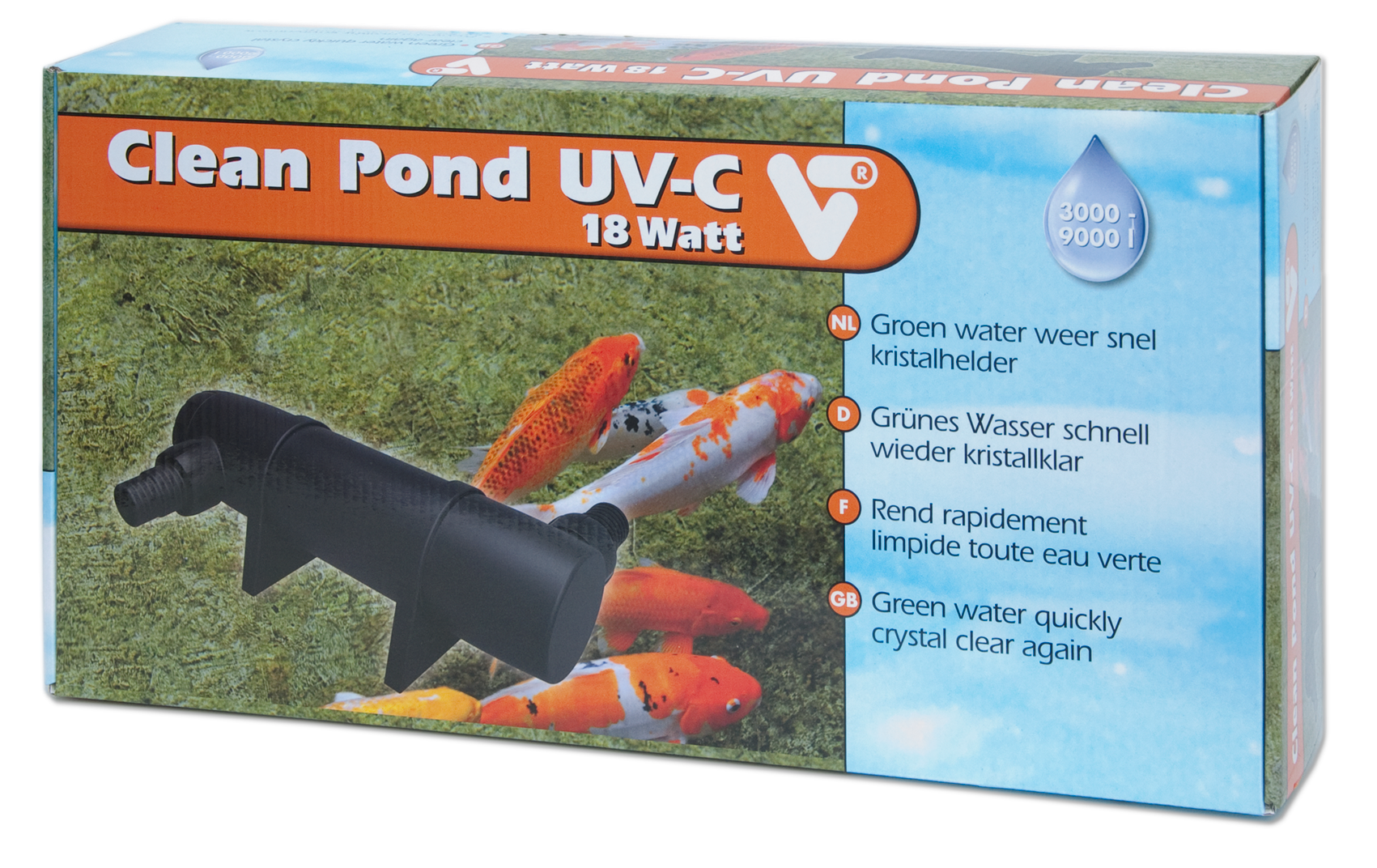 VT Clean Pond UV-C 18W stérilisateur UV pour bassin jusqu\'à 9000 L